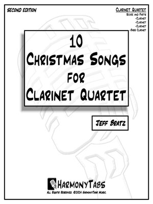 cover image of 10 Christmas Songs for Clarinet Quartet